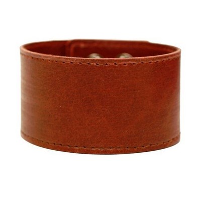 Ashlin® Designer Dorset British Tan Vegan Leather Bracelet Cuff