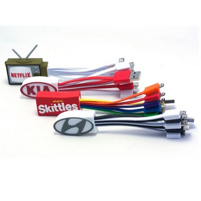 Custom USB 2D/3D Soft PVC Charging Cable