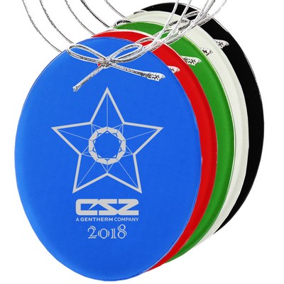 Beveled Glass Ornament - Oval