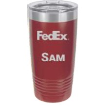 20 Oz. Polar Camel Maroon Ring Neck Vacuum Insulated Tumbler w/Clear Lid