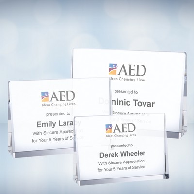 Color Imprinted Horizontal Rectangle Plaque (M)