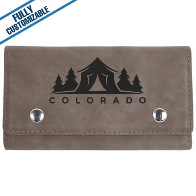 Gray Leatherette - Card & Dice Set