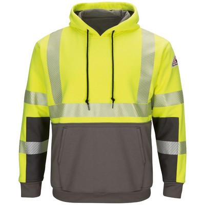 Bulwark® SMB4 Men's Hi-Visibility Color Block Pullover Fleece Sweatshirt