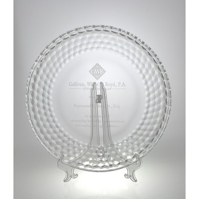 12" Glass Dahlia Plate Award