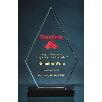 Acrylic Triangle on Black Acrylic Base