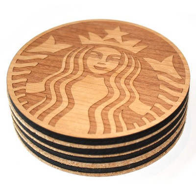 3.5" Coaster Wooden (EUGENE)