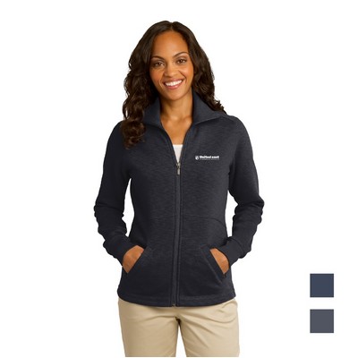 Port Authority® Women's Slub Fleece Full-Zip Embroidered Jacket