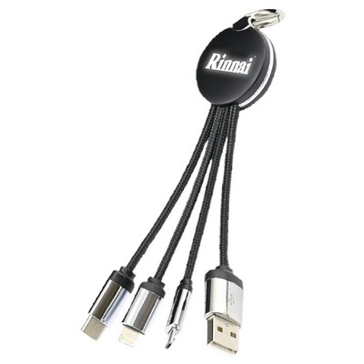 4-in-1 Carabiner Illuminating Charging Cable