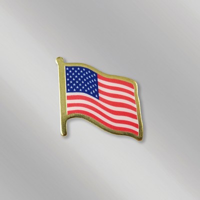 USA Made Printed American Flag Pin