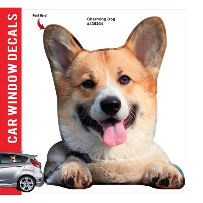 Charming Dog Ride-Along Car Mesh Head|Left Window Peel Off