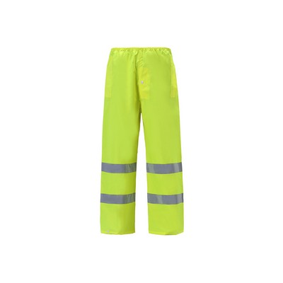 High Visibility Light Weight Rain Pants, Class E, Lime, 150 Denier