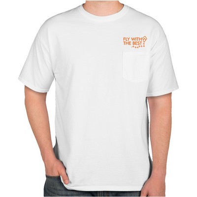Heavy Weight White All-Cotton Pocket Tee