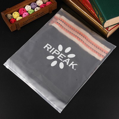 17.8 x 23.7" Matte Frosted Storage Bag Waterproof Zip-Lock Seal Storage Bag Makeup Packing Pouch