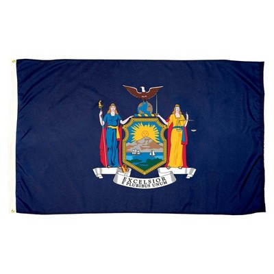 New York Indoor Parade Flag w/Fringe (5'x8')