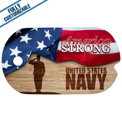 1.125X2" - Rectangle Notched - Aluminum Id-Dog Tag