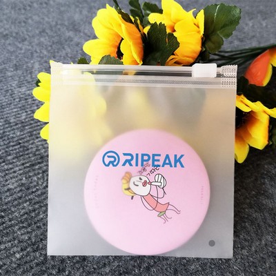 4.9 x 4.9" Matte Frosted Storage Bag Waterproof Zip-Lock Seal Storage Bag Makeup Packing Pouch