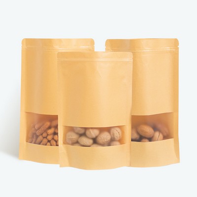 Self Sealing Kraft Stand Up Pouches