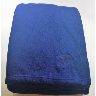 Navy Blue 100% Polyester Antipill Fleece Full Size Blanket