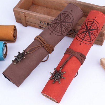 Creative Retro Canvas Pencil Roll
