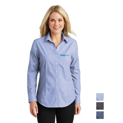 Port Authority® Women's Crosshatch Easy Care Shirt