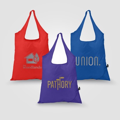 Capri - Foldaway Shopping Tote Bag - 210D Polyester - Metallic imprint - Silkscreen