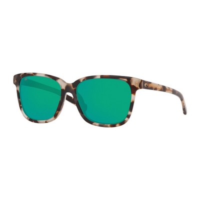Costa Del Mar® May Polarized w/Shiny Tiger Cowrie Frames & Green Mirror Lenses