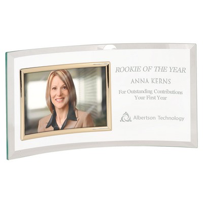 Jade Glass Crescent with Picture Frame