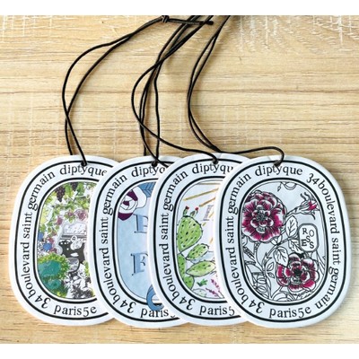 3.25" Die Cut Shape Custom Full Color Printed Air Freshener w/Juicy Grape Scent