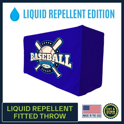 4' x 30"Top 42"H - (Liquid Repellent) 4 Sided Hemmed Fitted Table Throw