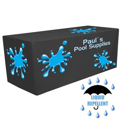 6' x 30"Top 42"H - (Liquid Repellent) 4 Sided Hemmed Fitted Table Throw