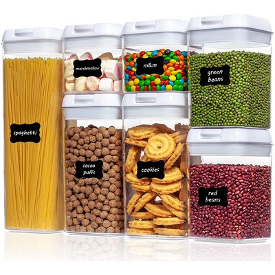 7-Piece Airtight Plastic Food Storage Container Set