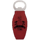 Rose Leatherette Bottle Opener w/Magnet