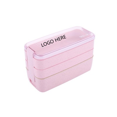 3 Layer Wheat Grass Lunch Box