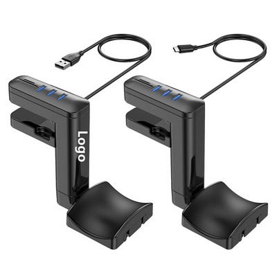 Under Desk Headphone Stand with USB Hub Headphone Hanger Holder Hook
