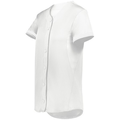 Augusta Sportswear Girls Cutter+ Full Button Softball Jersey