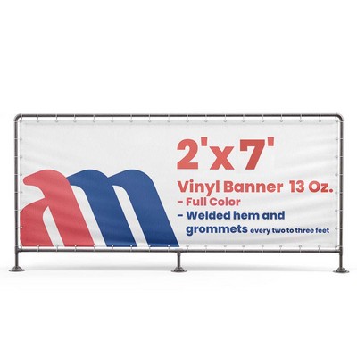 Banner 2'x7' Vinyl 13 Oz. Full Color