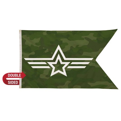 6' x 10' Polyester Guidon Flag Double-Sided