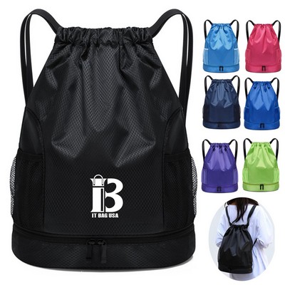 Waterproof Lightweight Oxford Drawstring Backpack