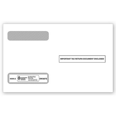 Double Window Envelopes - Self-Sealing, for W-2, 4-Up