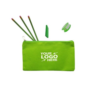 8.5inx5" Non-Woven Pencil Pouch Zipper Closed
