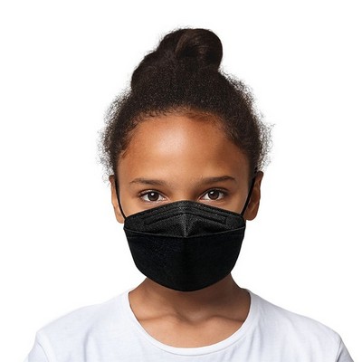 CA-N95 Respirator X-Small Black Face Masks (7"x2.75") - 10 Pack