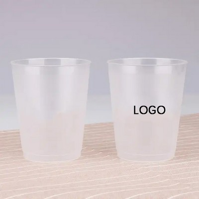 16 Oz. Clear Frosted Reusable Plastic Stadium Cup