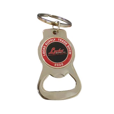 Die Cast bottle opener with full color imprint epoxy sticker