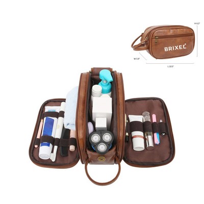 Vegan Leather Travel Shaving Dopp Kit
