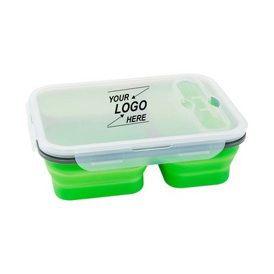 3 Compartment Foldable Silicone Lunch Box