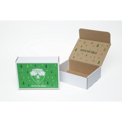 Full Color White Display Mailer Box w/2 Sided Imprint (12" x 9" x 4")
