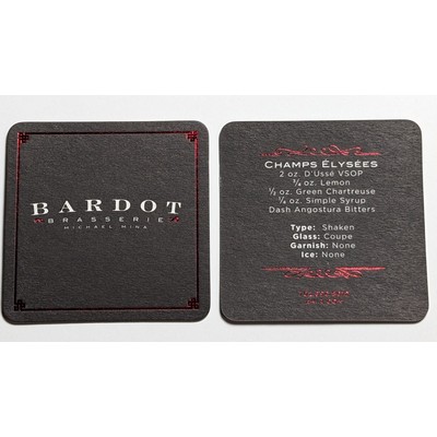 Foil Stamped Coasters - 3.5" or 4" square - foil on 2 sides - HW
