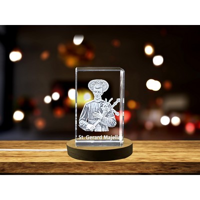 St. Gerard Majella 3D Engraved Crystal Trophy Award for Expectant Mothers