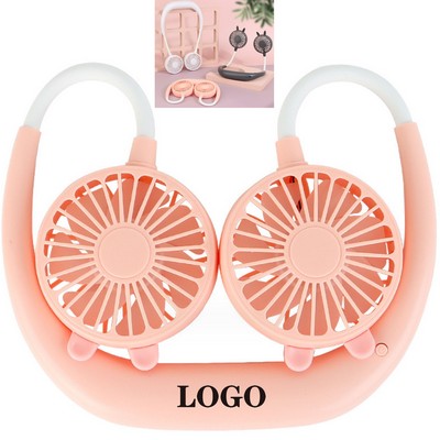 Dual Breeze Hands-Free Neck Fan