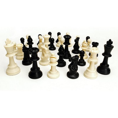 Tournament Chess Set, Silicone Board, Weighted Pieces 3.75" King